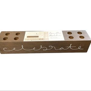 NWT Wood Candle Holder, 16 Tapered Candle Holder